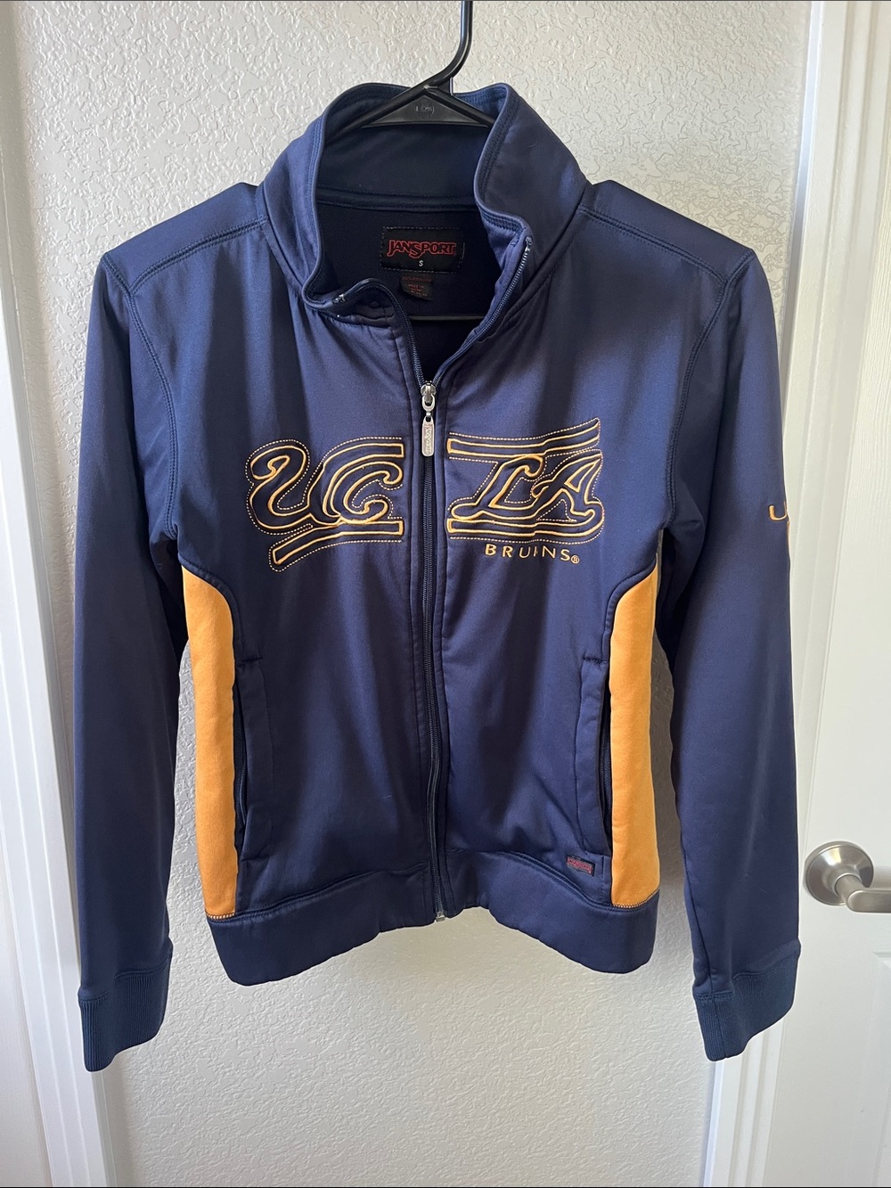 UCLA Jansport Bruins Track Jacket Blue and Gold size S